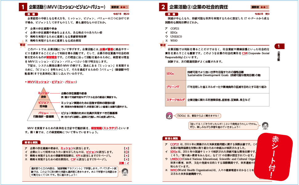 せかチャンのITパスポートテキストいらずのすごい問題集の紙面画像